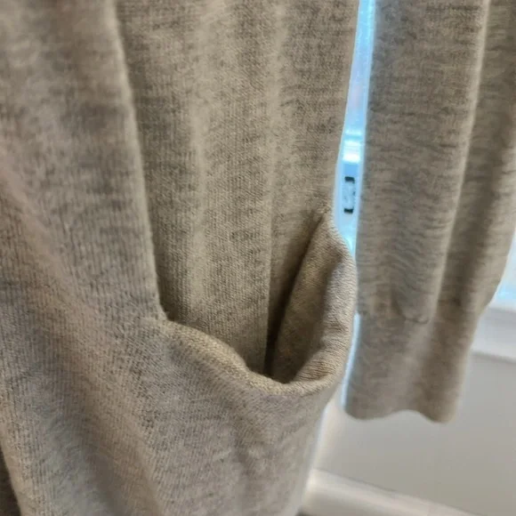 The White Company Hooded Open Cardigan, Merino/Cotton, light Grey, Medium, EUC - Picture 3 of 8